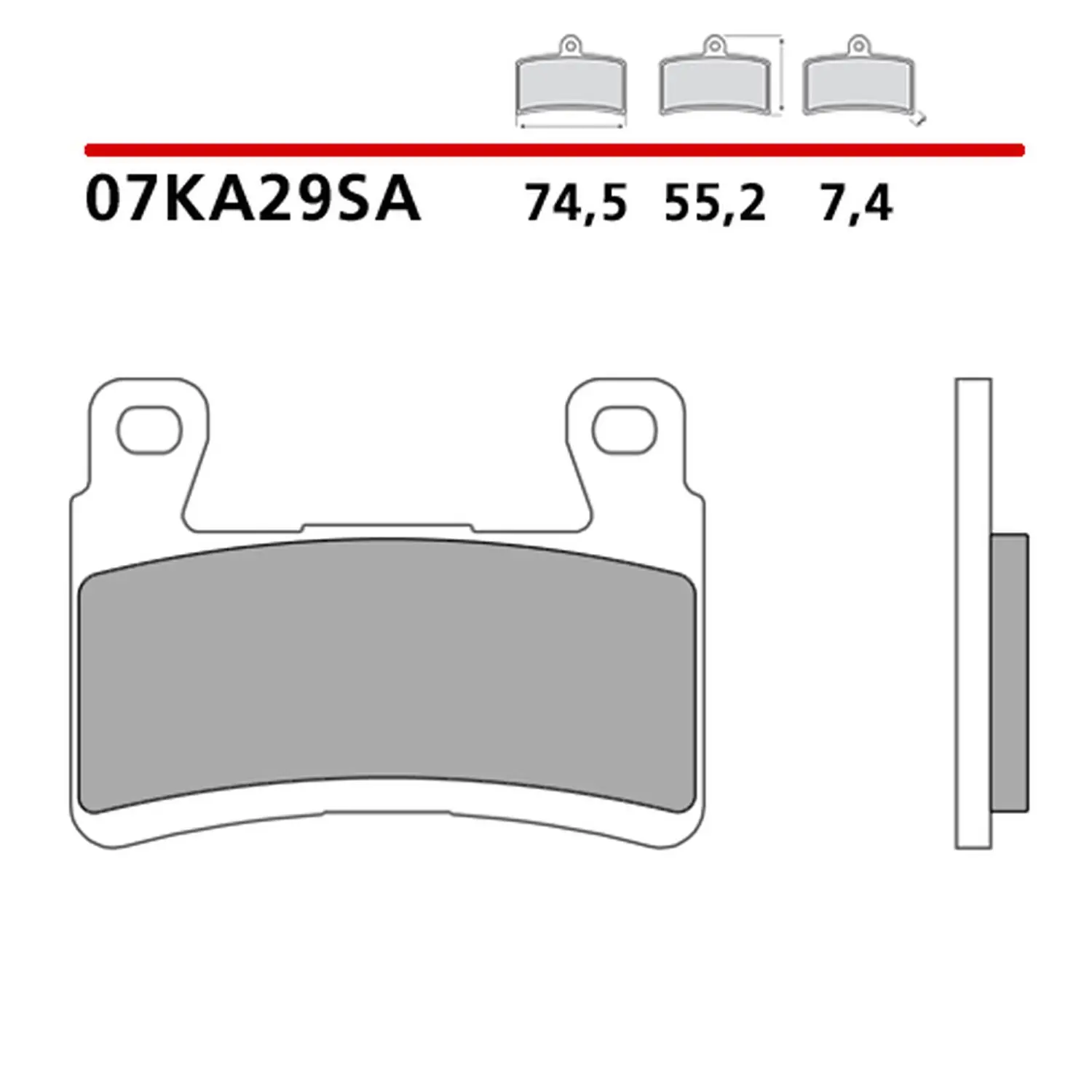 BREMBO brzdové destičky KH265 / KH296 SINTER SA (slinutý kov) přední (ECE R90) ( )