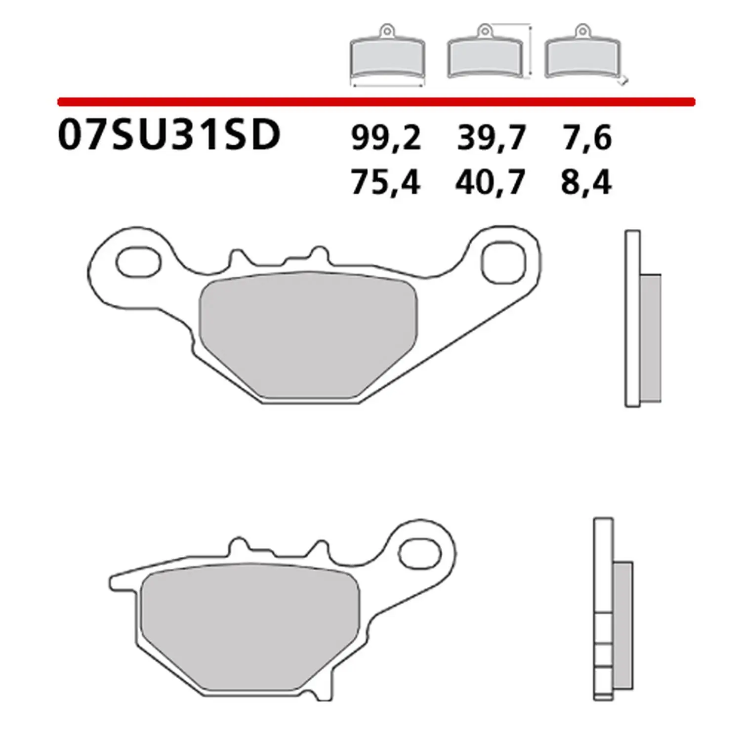 BREMBO brzdové destičky KH401 OFF ROAD SINTER SD (slinutý kov) přední/zadní (ECE R90) ( )