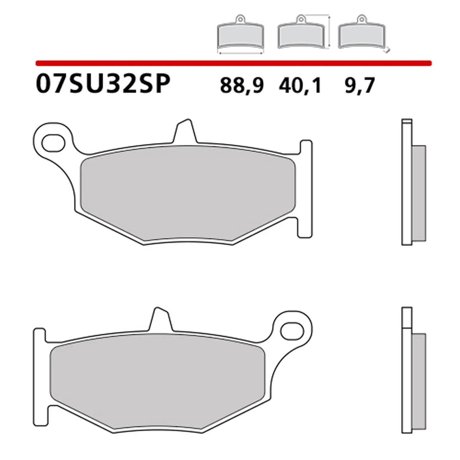 BREMBO brzdové destičky KH419 SINTER SP (slinutý kov) zadní (ECE R90) ( )