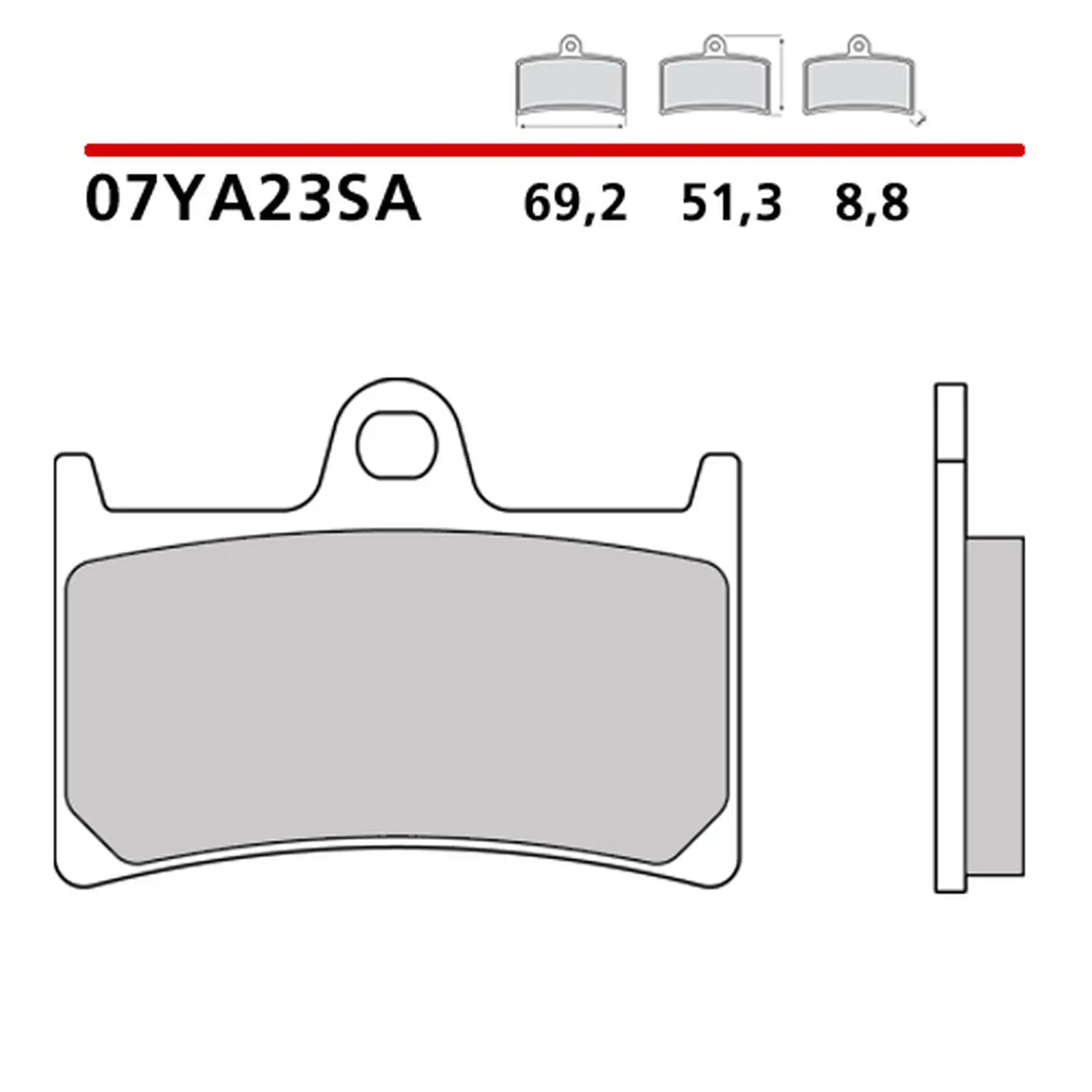 BREMBO brzdové destičky KH252 / KH380 SINTER SA (slinutý kov) přední (ECE R90) (BREMBO brzdové destičky KH252 / KH380 SINTER SA (slinutý kov) přední)