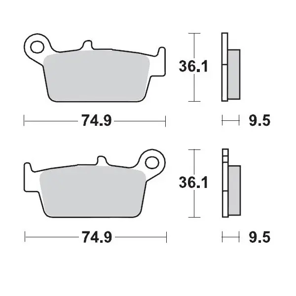 MOTO-MASTER brzdové destičky KH131 sintrované METAL 11 (sinterpro závodní) HONDA: CR 80-125-250-500, XR 250-400-600-650, KAWA (MOTO-MASTER brzdové)