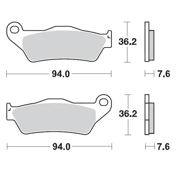MOTO-MASTER brzdové destičky KH181 NITRO závodní sintrované METAL SOFT: 22 (NITRO sport) KTM: 125-200-250-300-350-360-380-440-500, všechny SX E