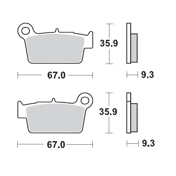 MOTO-MASTER brzdové destičky KH367 SINTER METAL OEM: 11 (SINTERPRO RACING) KAWASAKI KXF 250 04-, KLX 450 07-, KXF 450 04-, KXE 450 10-, SUZUKI RMZ 250