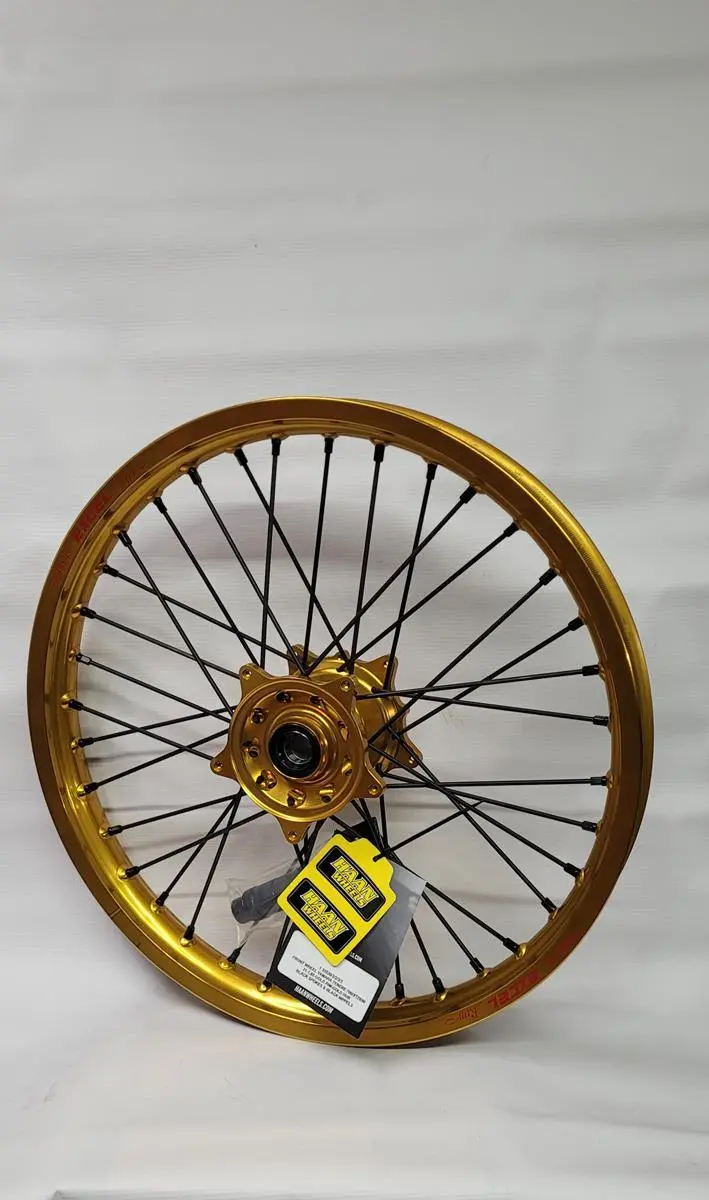 HAAN WHEELS (EXCEL) kompletní přední kolo 21 palců 21 x 1.85 (ráfek EXCEL) YAMAHA XTZ 700 TENERE (690) '20-, zlatý ráfek / černé dráty / zlatá náboj /