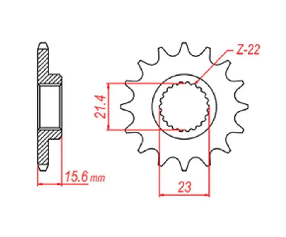 MTX PARTS řetězové kolo přední 441 15 YAMAHA XT 600 '89-'98, XTZ 660 '91-'98 (JTF577.15) (řetěz 520) (MTX PARTS řetězové kolo přední 441 15 YAMAHA XT)