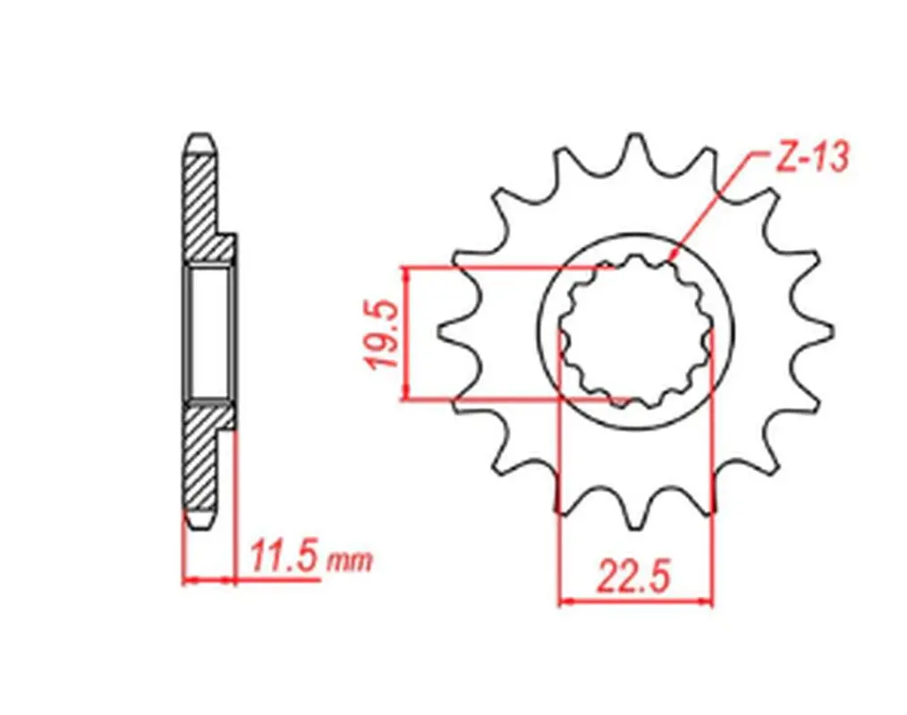 MTX PARTS řetězové kolo přední 4101 14 SUZUKI DRZ 125 '03-'13 (JTF409.14) (řetěz 428) ( )