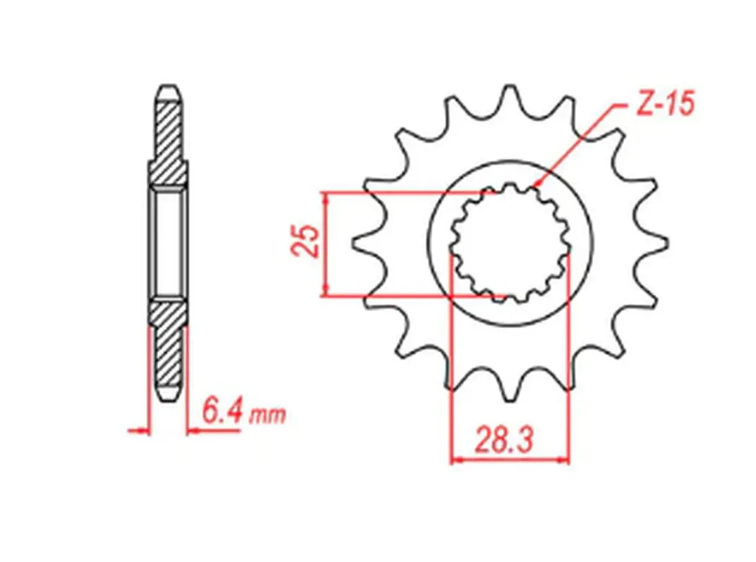 MTX PARTS řetězové kolo přední 2168 14 YAMAHA YFZ 450/YFM 700 RAPTOR '06-'19 (JTF1592.14) (řetěz 520) (MTX PARTS řetězové kolo přední 2168 14 YAMAHA)
