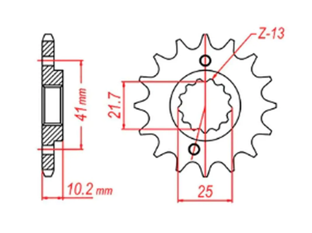 MTX PARTS řetězové kolo přední 345 15 HONDA NX 650, FX 650, YAMAHA XT 660, FMX (JTF308.15) (řetěz 520) ( )