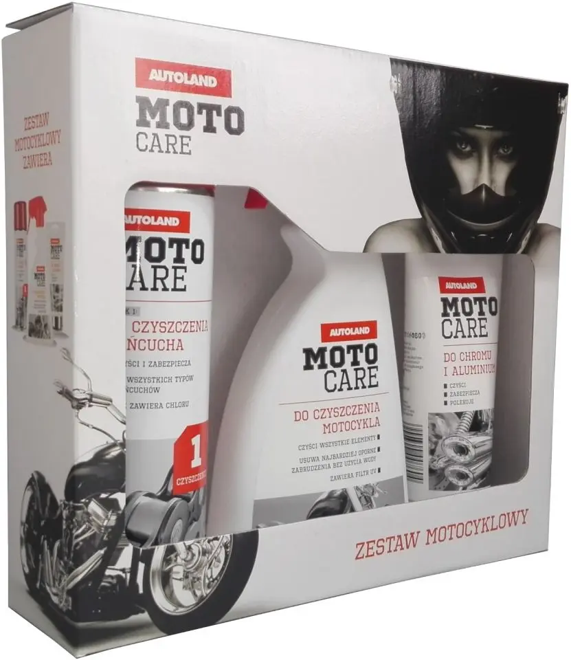 AUTOLAND MOTOCARE dárková sada pro motorkáře (čistič řetězu 500ML, čistič motocyklu 500ML, pasta na chrom a hliník 150ML) (4) (AUTOLAND MOTOCARE)