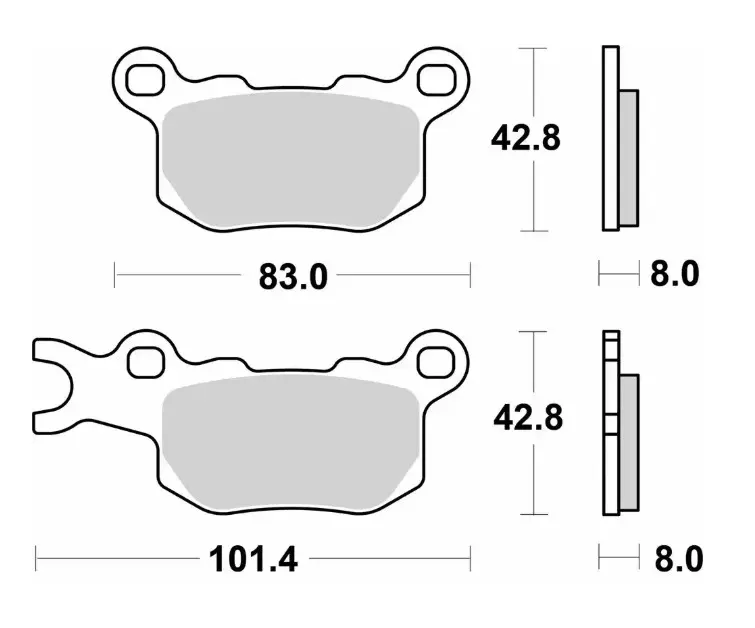 SBS brzdové destičky KH685 OFF-ROAD sintrované barva zlatá pravý zadní CAN-AM DEFENDER/TRAXTER 800 17-23, CAN-AM DEFENDER/TRAXTER 976 17-23 (SBS)