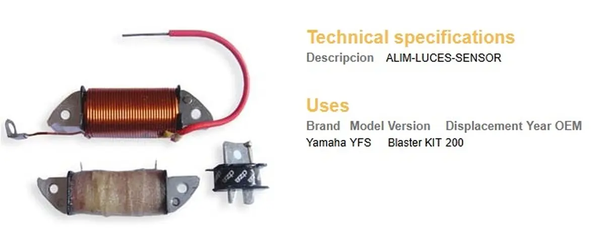 DZE budící cívka + snímač impulzů YAMAHA YFS 200 BLASTER (DZE budící cívka + snímač impulzů YAMAHA YFS 200 BLASTER)
