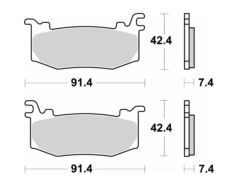 SBS brzdové destičky KH STREET PERFORMANCE (EXCEL) sintrované barva zlatá přední APRILIA RSV4 FACTORY 25-, DUCATI PANIGALE V4/V4S 25-, KTM RC-R 990