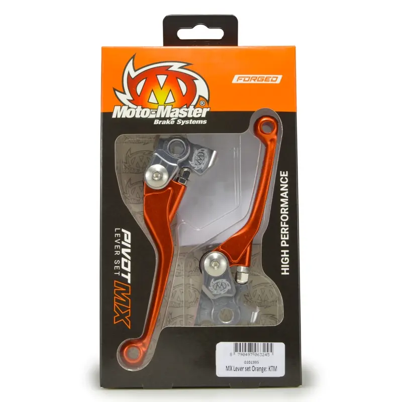 MOTO-MASTER sada spojková páka a brzda (výklopné) kované KTM/HUSQVARNA/KTM (BREMBO) barva oranžová (MOTO-MASTER sada spojková páka a brzda (výklopné))
