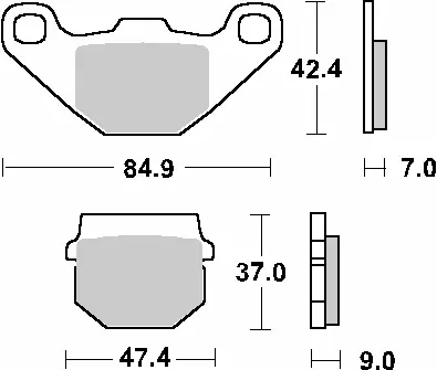 SBS brzdové destičky KH83 STREET STANDARD CERAMIC APRILIA RS4 50 12-19, PIAGGIO VESPA NRG 50 06-16, SUZUKI AH 50/80/100 ADDRESS 88-95, AN 125 06-08,