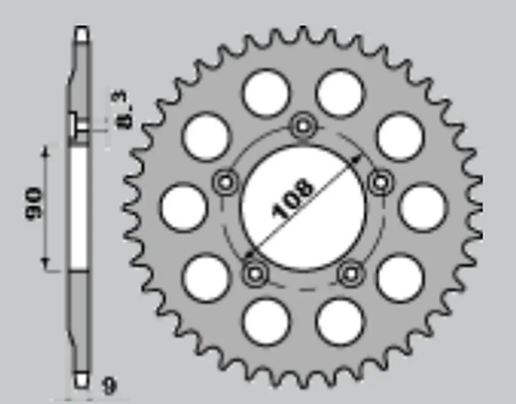 JR rozeta 1026 38 DUCATI 750 PASO 86-90, 906 PASO 90-93 (JR rozeta 1026 38 DUCATI 750 PASO 86-90, 906 PASO 90-93)