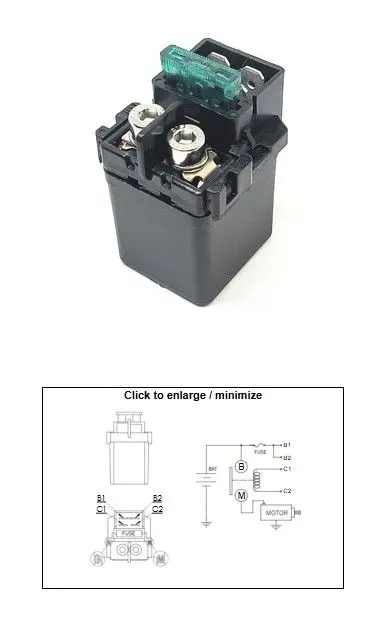 DZE startovací relé KAWASAKI KVF 650 BRUTE FORCE 05-13; KVF 650 PRAIRIE 02-03; KFX 700 04-09; KVF 700 PRAIRIE 04-06 (27010-0782) (12V/150A) ( )