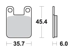 SBS brzdové destičky KH115 keramické barva černá YAMAHA DT50R 04-, TZR50 03-, TOMOS ( )