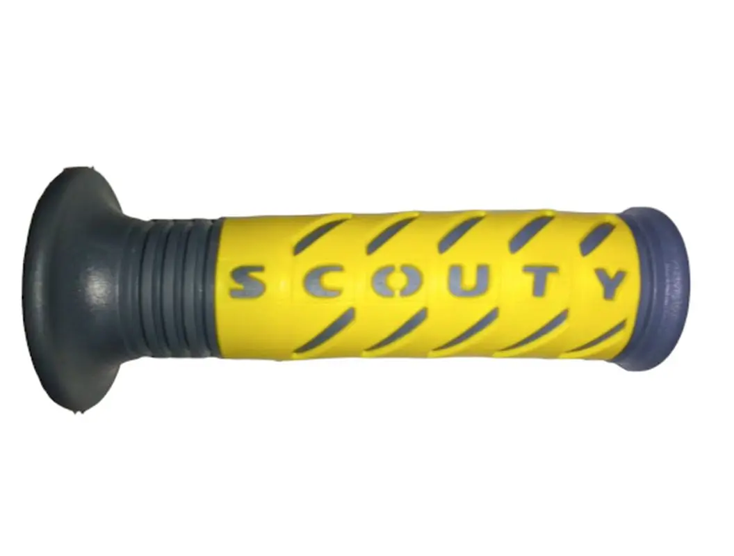 ARIETE gripy 10699-GGI SCOUTY (120 mm) bez otvoru barva žlutá/šedá (ARIETE gripy 10699-GGI SCOUTY (120 mm) bez otvoru barva žlutá/šedá)