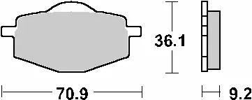 SBS brzdové destičky KH101 STREET STANDARD CERAMIC YAMAHA CRYPTON 105 98-04, CYGNUS 50 96-01, DT 50R 89-97, DT 125R 96-07, TDR/TZR 50 90-92, XC 125F