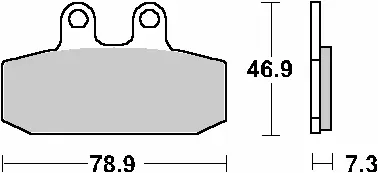 SBS brzdové destičky KH256 STREET STANDARD CERAMIC APRILIA ATLANTIC 500 02-05, LEONARDO 125/150 99-06, SCARABEO 125/150 99-04, SCARABEO 500 03-11,