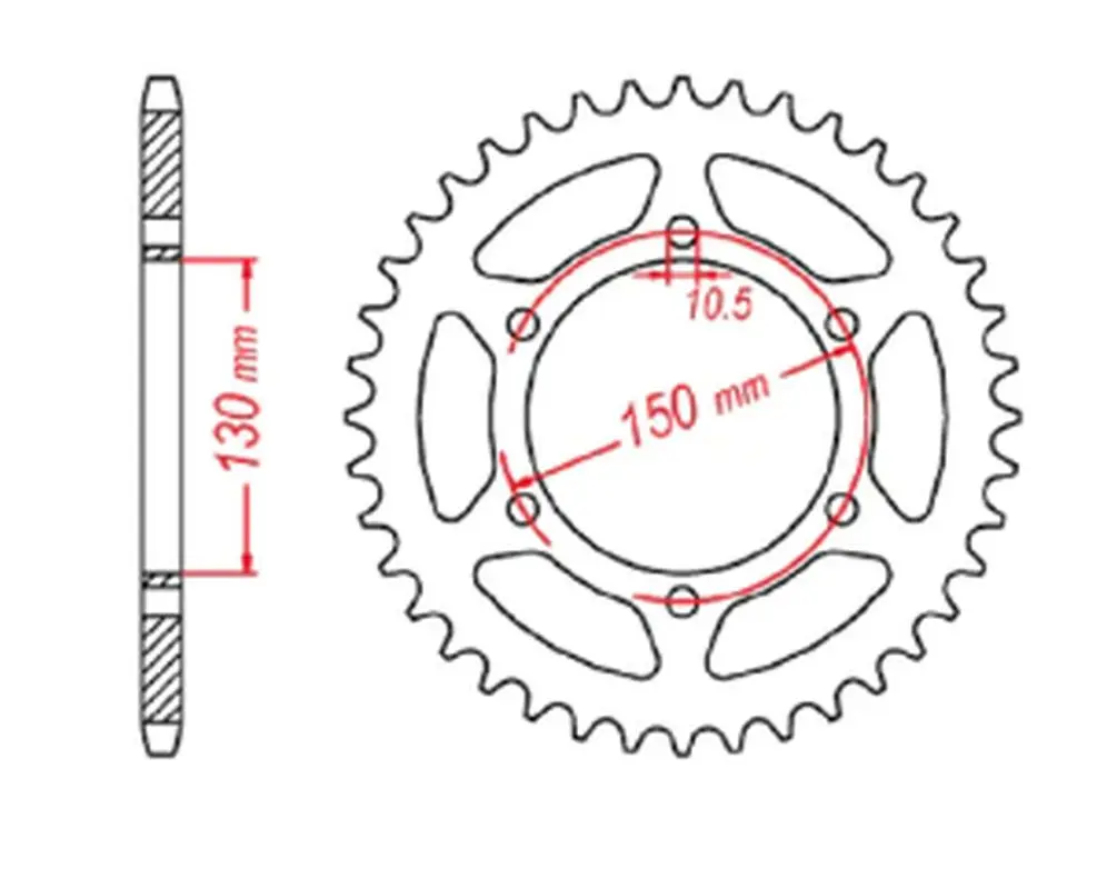 MTX PARTS řetězové kolečko zadní 236 46 HONDA NX 650 95-01, YAMAHA XJ 6 09-15 (JTR305.46)* (řetěz 520) - viz také 430946 (JTR245/3.46) ( )