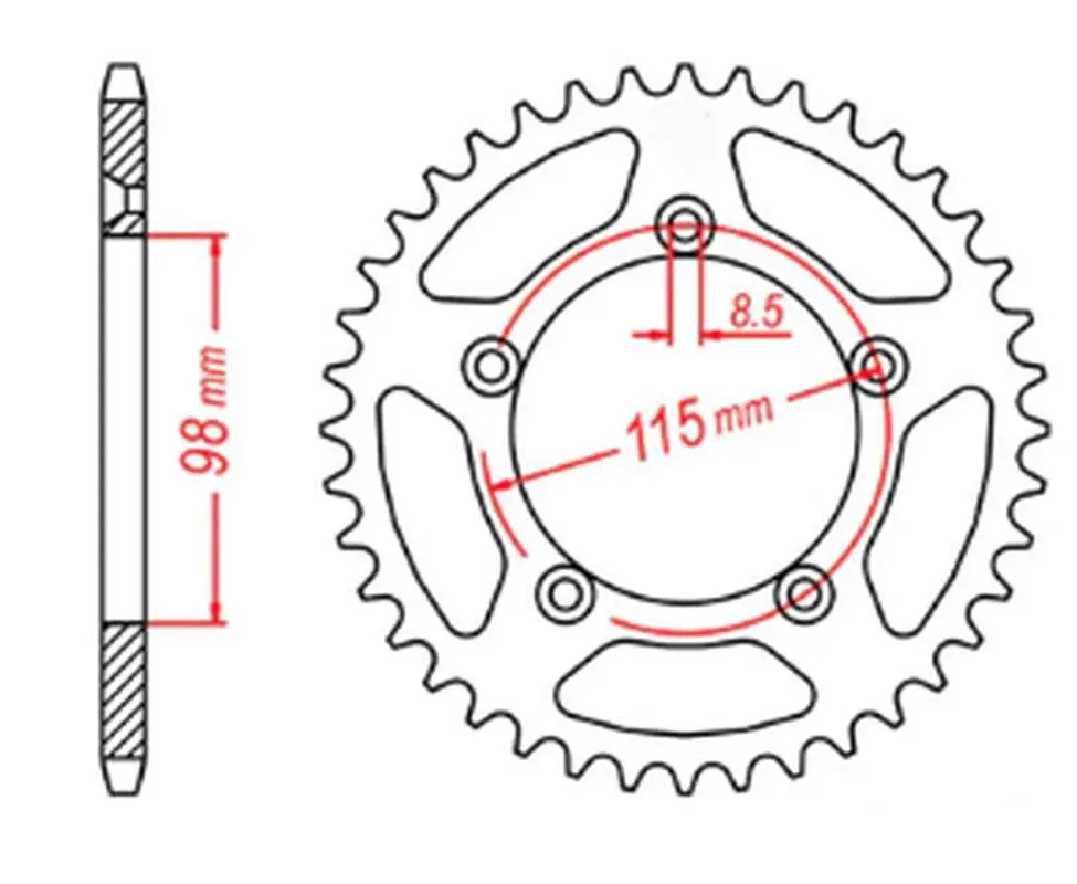 MTX PARTS rozeta 4552 48 KTM SX 65 '12-'18 (JTR894.48) (řetěz 420) (MTX PARTS rozeta 4552 48 KTM SX 65 '12-'18 (JTR894.48) (řetěz 420))