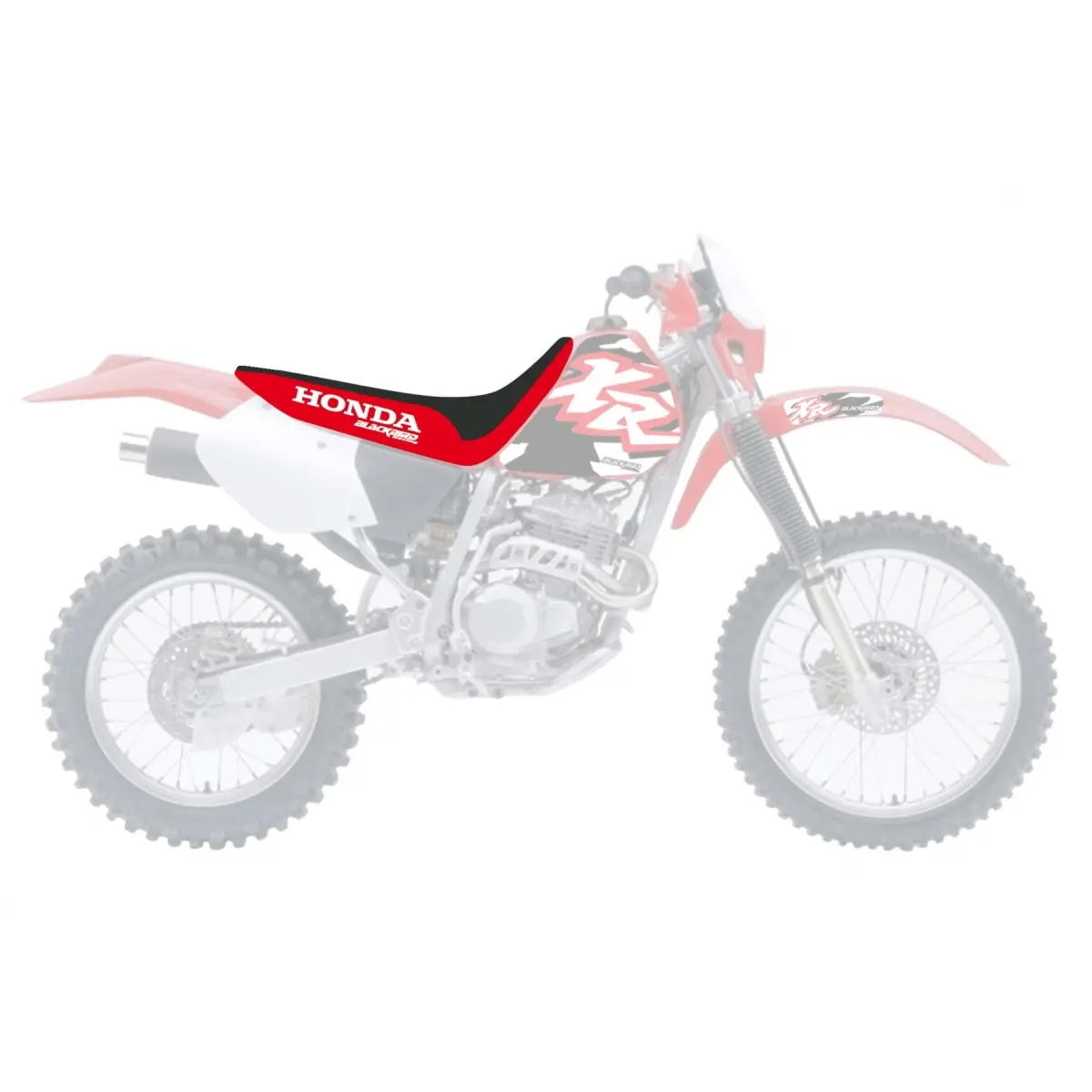 BLACKBIRD potah sedla HONDA XR 250/400 96-04 (17) LOGO HONDA, barva černá/červená ( )