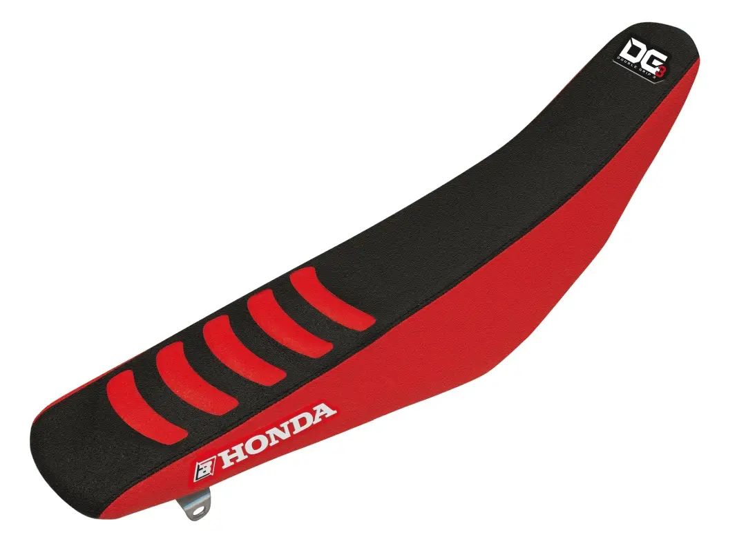BLACKBIRD potah sedla HONDA CRF 250R 04-09, CRF 250X 04-21, CRF 450X 04-16 DOUBLE GRIP 3 barva černá/červená (BLACKBIRD potah sedla HONDA CRF 250R)