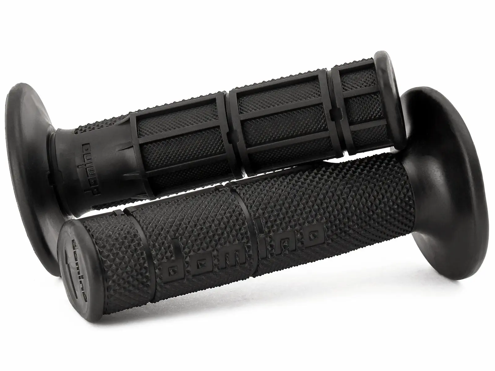 DOMINO gripy OFF ROAD jednosložkové ULTRA SOFT (22+25mm, délka 120/123mm) bez otvoru barva černá ( )