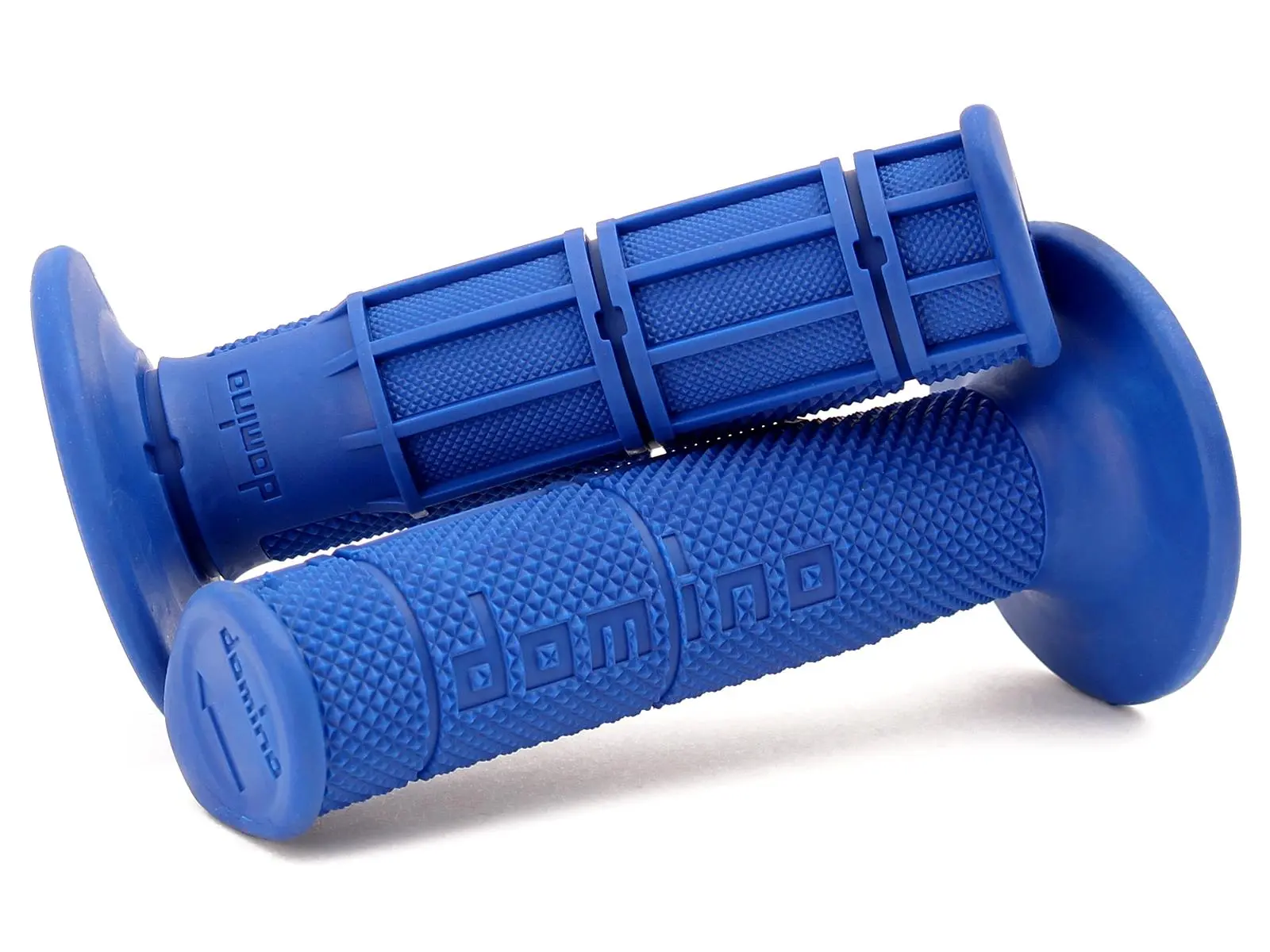 DOMINO gripy OFF ROAD jednosložkové ULTRA SOFT (22+25mm, délka 120/123mm) bez otvoru modrá (DOMINO gripy OFF ROAD jednosložkové ULTRA SOFT (22+25mm,)