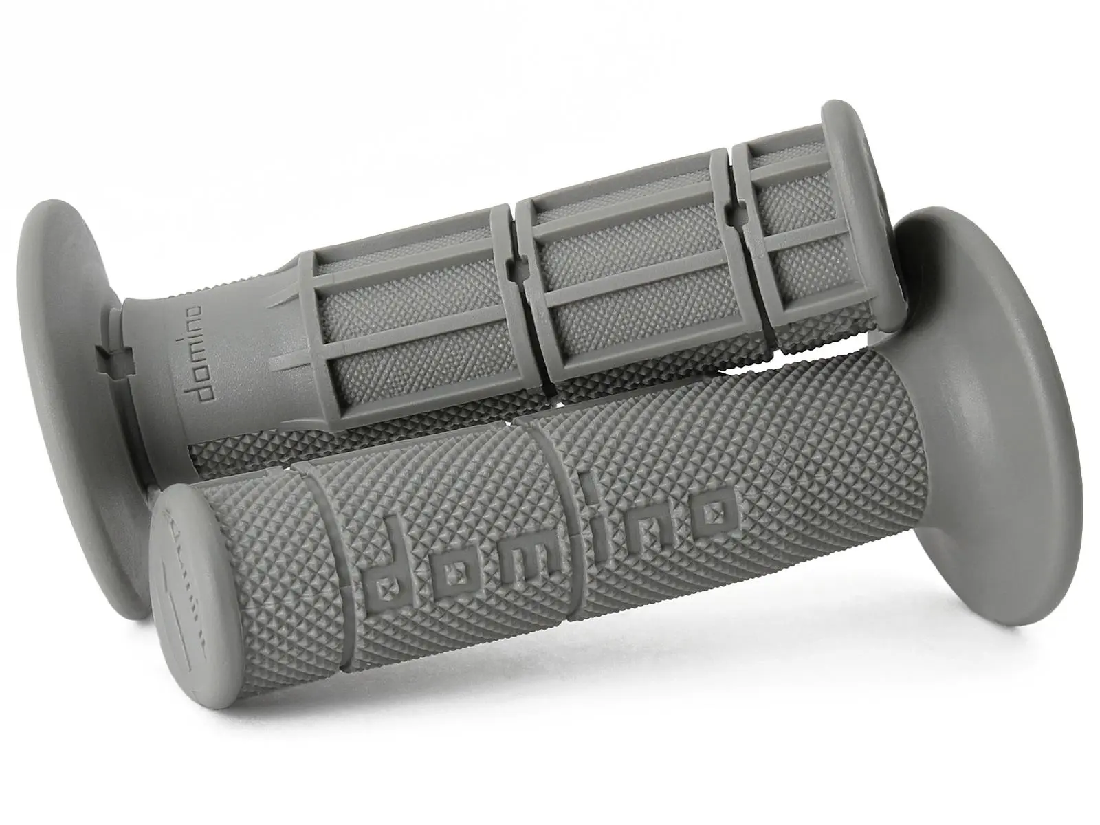 DOMINO gripy OFF ROAD jednosložkové ULTRA SOFT (22+25mm, délka 120/123mm) bez otvoru barva šedá (DOMINO gripy OFF ROAD jednosložkové ULTRA SOFT)