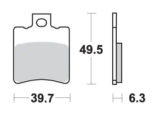 SBS brzdové destičky KH193 STREET STANDARD CERAMIC barva černá ( )