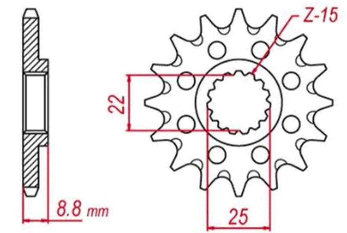 GROSSKOPF řetězové kolečko přední 1248 13 BETA '12-'25, KTM '86-'25, HUSQVARNA '14-'25, HUSABERG '09-'14, GASGAS '20-'25 (124813) (JTF1901.13)