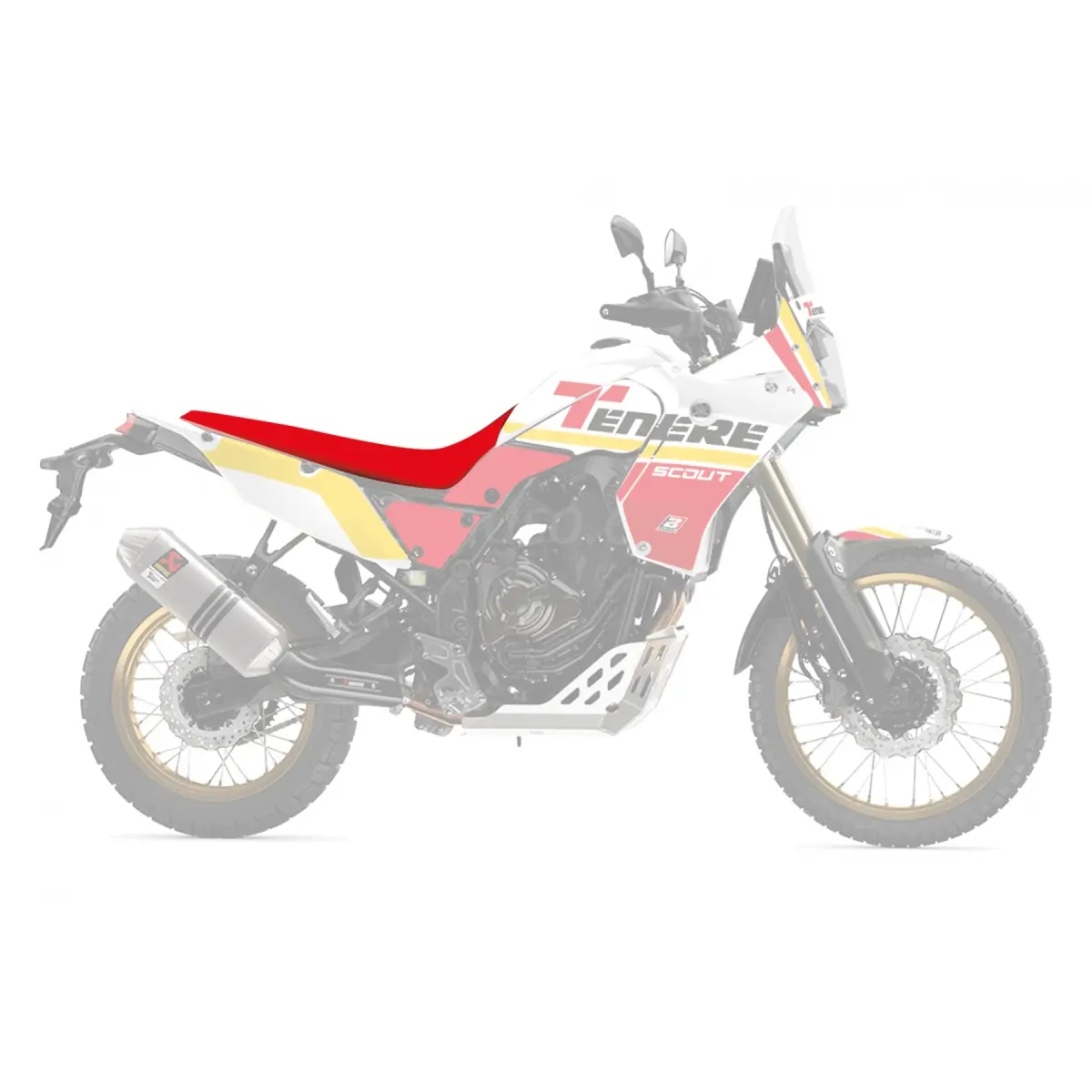 BLACKBIRD potah sedla YAMAHA TENERE 700 20-23 barva červená černá (potah RALLY RIDE jednodílný) ( )
