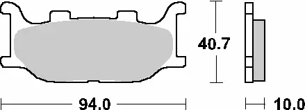 SBS brzdové destičky KH199 MAXI CARBON CARBON TECH barva černá YAMAHA YP 250/450/500 ITALJET (SBS brzdové destičky KH199 MAXI CARBON CARBON TECH)