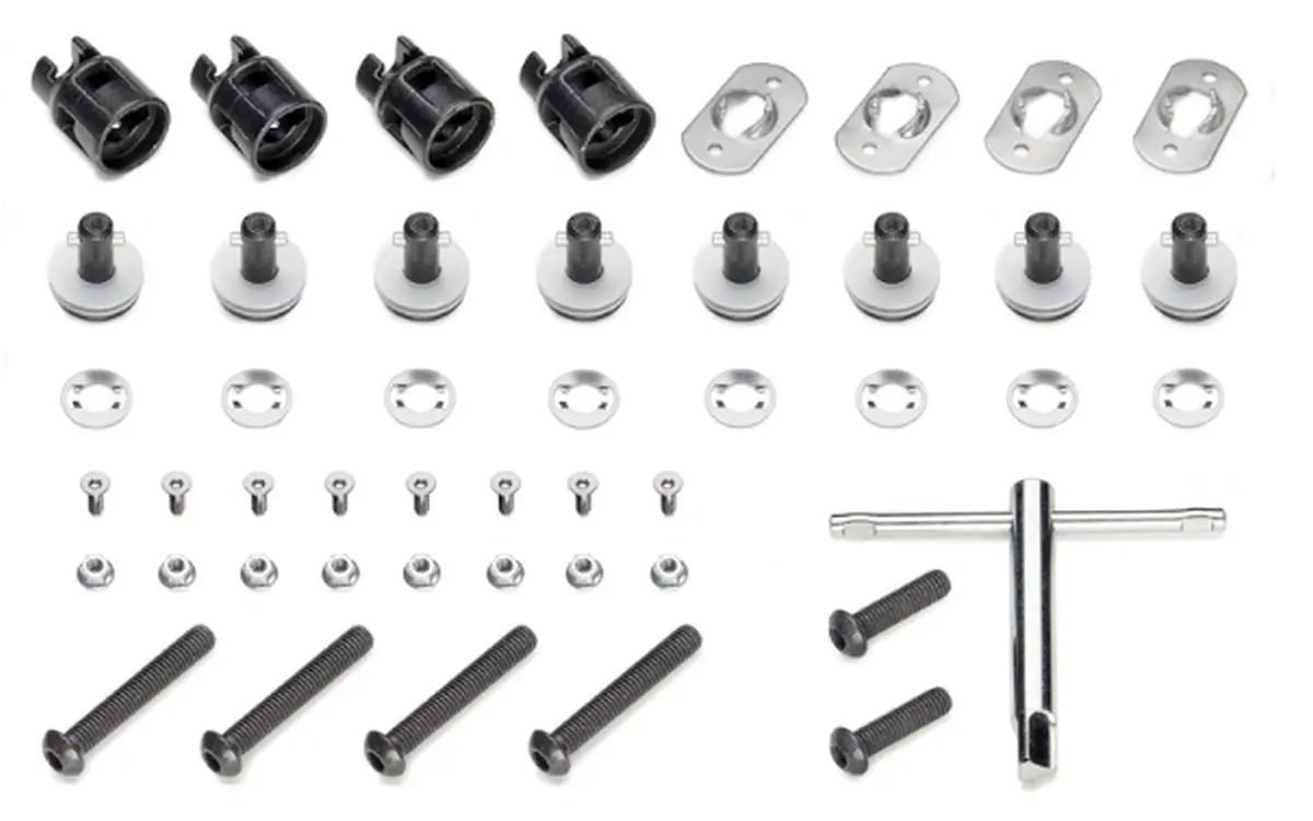 KAPPA sada pro výměnu nosičů bočních kufrů KLO6422MK, KLO6422CAM, KLO6423MK, KLO6423CAM, KLX5138, KLO1201MK a KLO1201CAM na rychloupínací rámy ( )