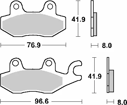 SBS brzdové destičky KH165 / KH215 STREET STANDARD CERAMIC barva černá (SBS brzdové destičky KH165 / KH215 STREET STANDARD CERAMIC barva černá)