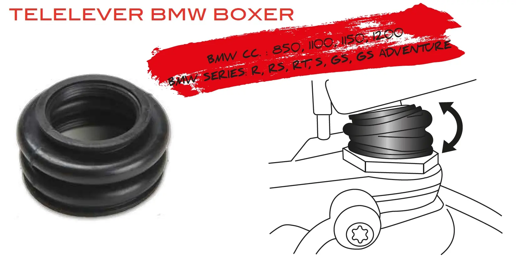 ARIETE kryt čepu kyvného ramene TELELEVER BMW R/RS/RT/S/GS 850/1100/1150/1200 (ARIETE kryt čepu kyvného ramene TELELEVER BMW R/RS/RT/S/GS)