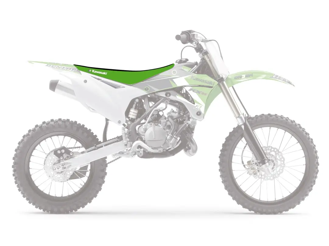 BLACKBIRD potah sedla KAWASAKI KX 85 14-25 DOUBLE GRIP 3 barva černá zelená (BLACKBIRD potah sedla KAWASAKI KX 85 14-25 DOUBLE GRIP 3 barva černá)