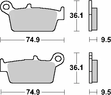 SBS brzdové destičky KH131 STREET STANDARD CERAMIC barva černá ( )