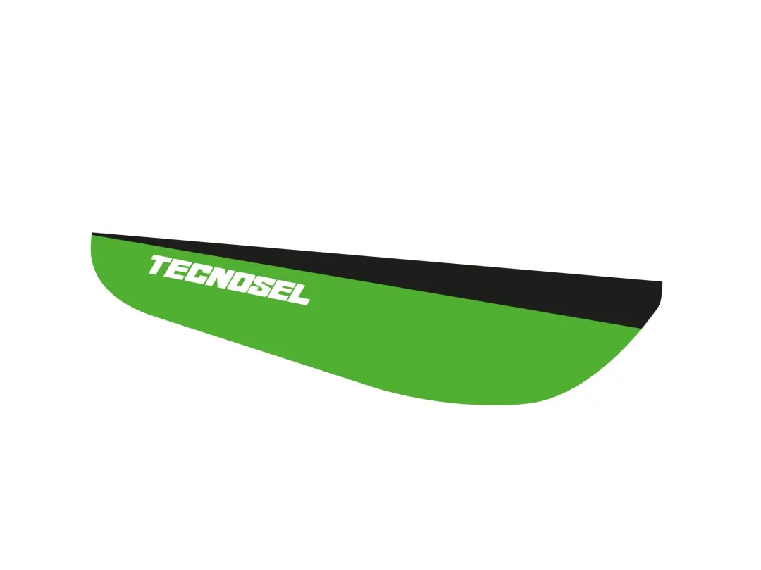 TECNOSEL (BLACKBIRD) potah sedla KAWASAKI KX 125/250 99-02, REPLICA OEM KAWASAKI 00, barva zelená/černá, LOGO TECNOSEL (TECNOSEL (BLACKBIRD) potah)