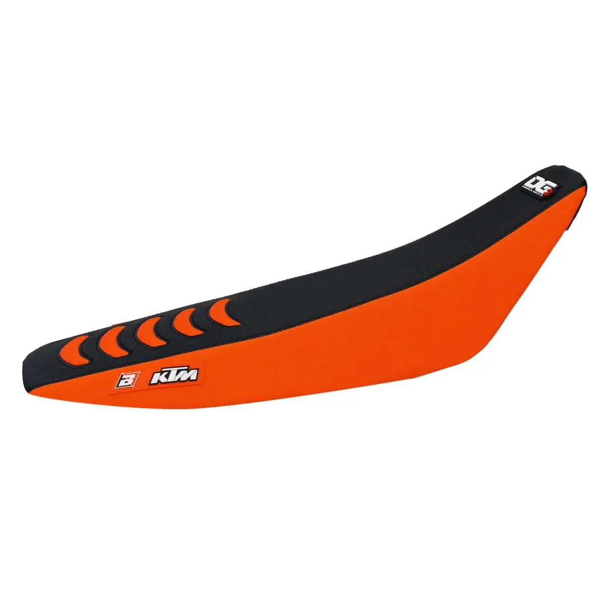 BLACKBIRD potah sedla KTM SX/SXF 07-10, EXC/EXCF 08-11 DOUBLE GRIP3 barva černá oranžová ( )