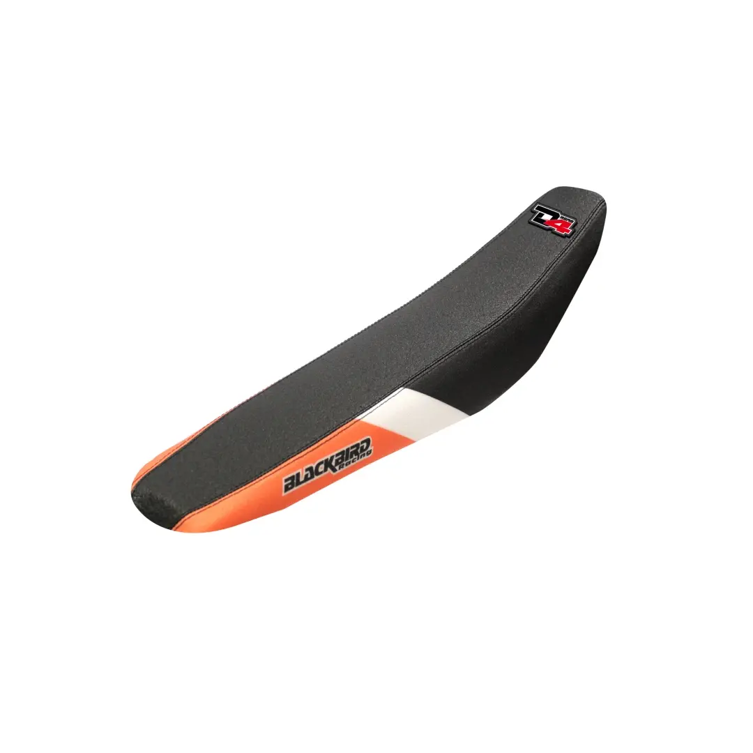 BLACKBIRD potah sedla KTM SX/SXF 19-22, EXC 20-23 DREAM 4 barva černá oranžová bílá (BLACKBIRD potah sedla KTM SX/SXF 19-22, EXC 20-23 DREAM 4 barva)
