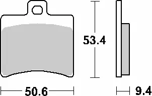SBS brzdové destičky KH298 MAXI CARBON TECH barva černá ( )