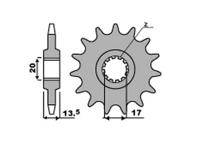 CHT řetězové kolečko přední 153 11 FANTIC 200/212/249 (ŘETĚZ 520) ( )