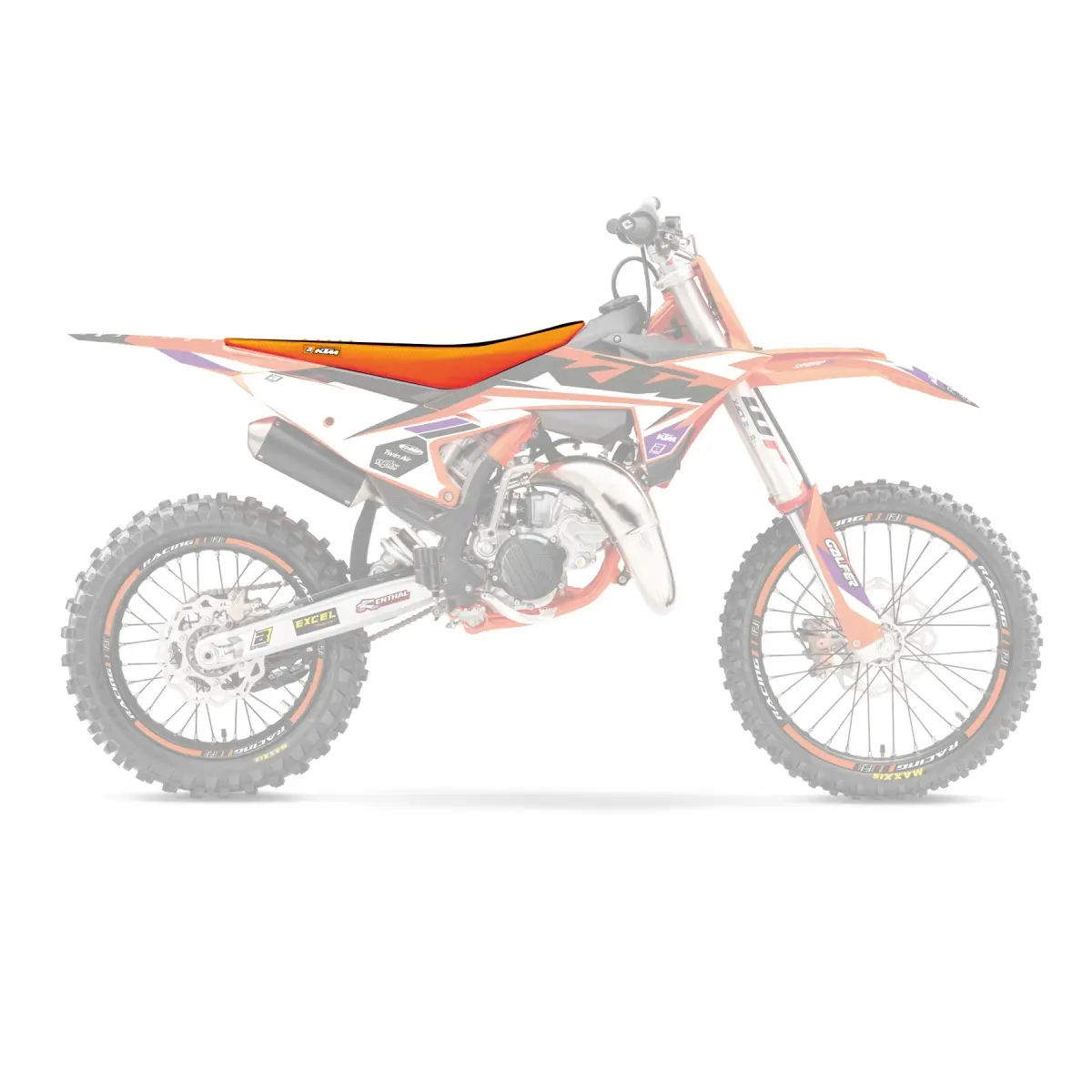 BLACKBIRD potah sedla KTM SX 85 25 DOUBLE GRIP barva oranžová ( )