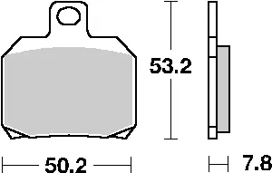 SBS brzdové destičky KH266 STREET STANDARD CERAMIC barva černá ( )
