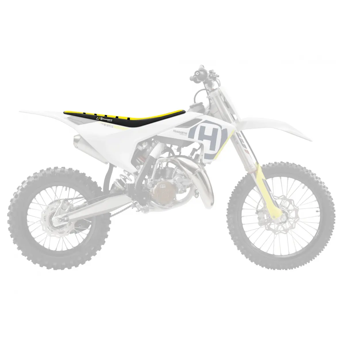 BLACKBIRD potah sedla HUSQVARNA TC 85 25 zebra barva černá žlutá (BLACKBIRD potah sedla HUSQVARNA TC 85 25 zebra barva černá žlutá)