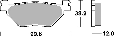 SBS brzdové destičky KH319 STREET STANDART keramické barva černá YAMAHA XP500/530, T-MAX zadní (SBS brzdové destičky KH319 STREET STANDART keramické)