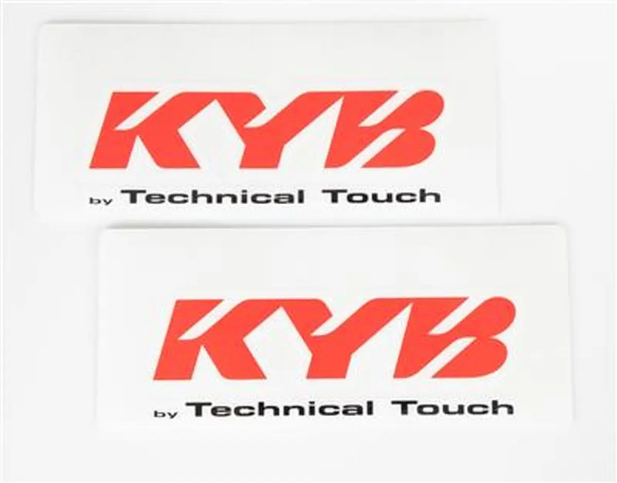 KYB nálepky předního zavěšení (KYB TECHNICAL TOUCH) barva červená (2 kusy) ( )